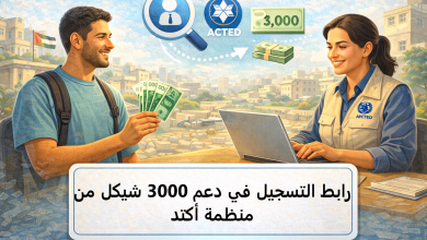 رابط التسجيل في دعم 3000 شيكل من منظمة أكتد