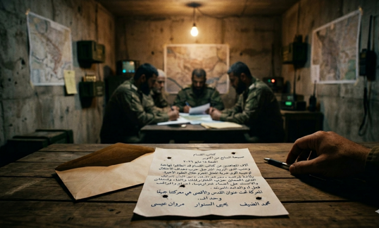 رسالة قادة القسام لنصر الله صبيحة السابع من أكتوبر
