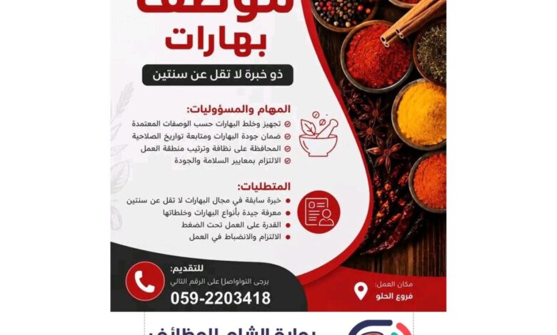 وظائف فروج الحلو