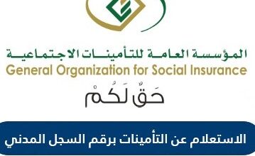 الاستعلام عن التأمينات السعودية