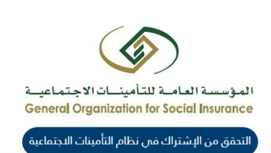 الاستعلام عن اشتراك التامينات الاجتماعية في السعودية