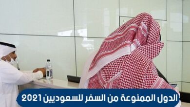 الدول الممنوعة من السفر للسعوديين 2021