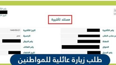 طلب زيارة عائلية للمواطنين
