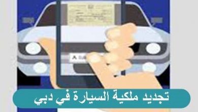 تجديد ملكية سيارة دبي | رسوم تجديد ملكية مركبة دبي