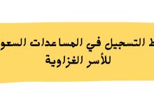 رابط التسجيل في المساعدات السعودية للأسر الغزاوية بعد التهدئة