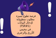 فرصة تطوع مميزة: مطلوب متطوع/ة لإدخال البيانات (FSR#1) في مخيمي الأزرق والزعتري