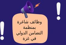 وظائف شاغرة بمنظمة التضامن الدولي في غزة