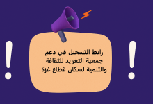 رابط التسجيل في دعم جمعية التغريد للثقافة والتنمية لسكان قطاع غزة