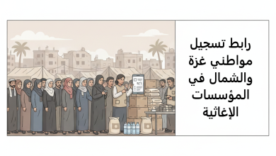 رابط تسجيل مواطني غزة والشمال في المؤسسات الإغاثية