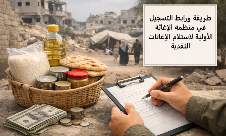 طريقة ورابط التسجيل في منظمة الإغاثة الأولية لاستلام الإغاثات النقدية