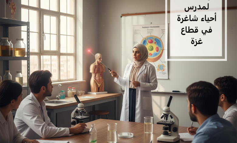 فرصة عمل لمدرس أحياء شاغرة في قطاع غزة