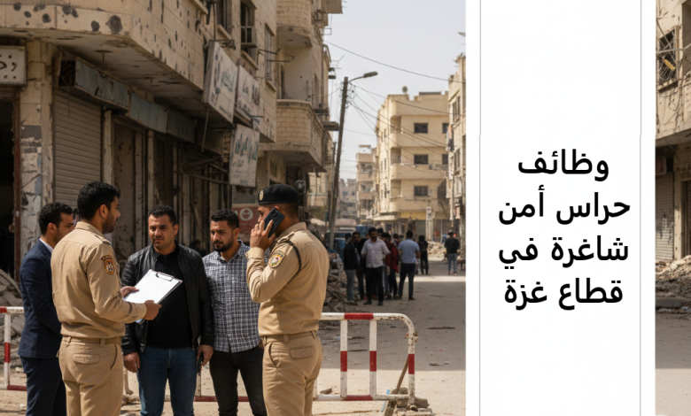 وظائف حراس أمن شاغرة في قطاع غزة